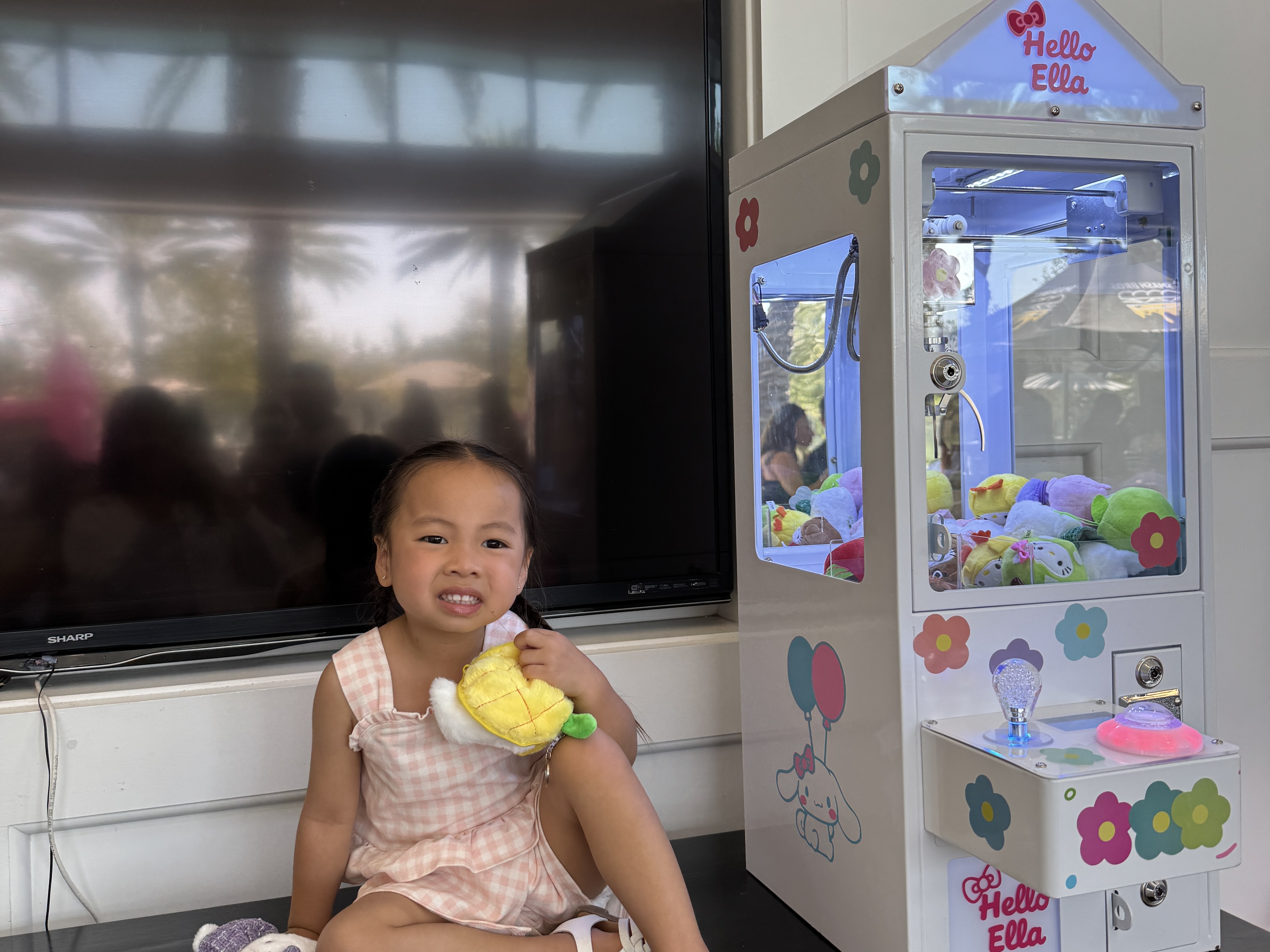 Corporate event with interactive claw machine fun